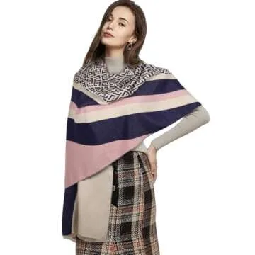 EXTREE Scarfs for Women Pashmina Silky Shawl Wrap for Evening Dressing Blanket Open Front Poncho Cap...