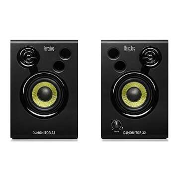 Hercules DJ Starter Kit | Starlight USB DJ Controller with Serato DJ Lite Software, 15-Watt Monitor Speakers, and Sound-Isolating Headphones