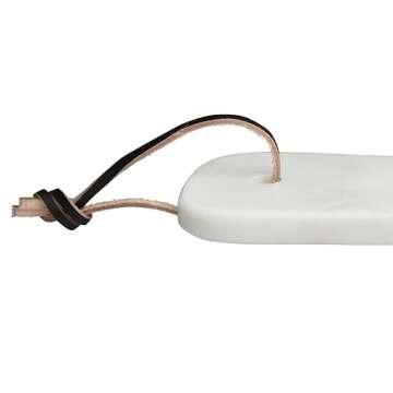 Bloomingville Marble Cheese Board with Chevron Design, White and Black