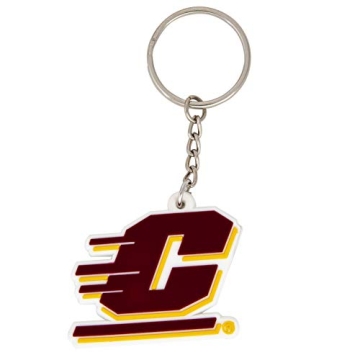 Desert Cactus Central Michigan University Keychain CMU Chippewas Car Keys Holder (PVC A)
