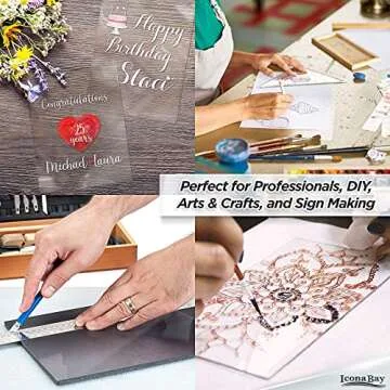 Icona Bay PET Plexiglass Flexible Clear Plastic Sheets