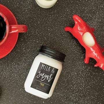 Milkhouse Candle Company - Milk & Sugar - 26oz Beeswax and Soy Candles - Farmhouse Collection - 100% Natural, Paraffin Free, with Premium Fragrance Oil, Glass Jars with Lids