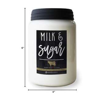 Milkhouse Candle Company - Milk & Sugar - 26oz Beeswax and Soy Candles - Farmhouse Collection - 100% Natural, Paraffin Free, with Premium Fragrance Oil, Glass Jars with Lids
