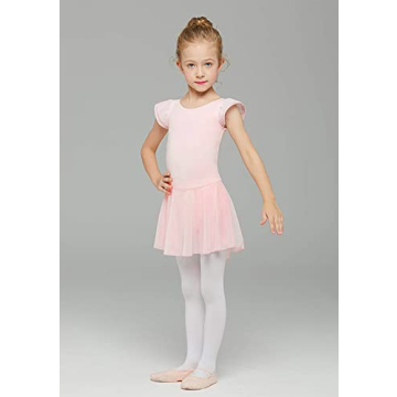 MdnMd Toddler Ballet Leotard for Girls with Ruffle Sleeves