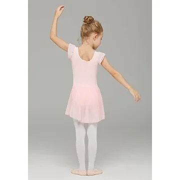MdnMd Toddler Ballet Leotard for Girls with Ruffle Sleeves