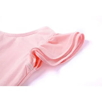 MdnMd Toddler Ballet Leotard for Girls with Ruffle Sleeves