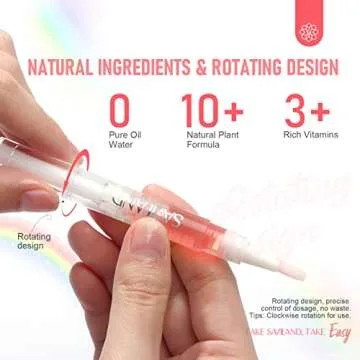 SAVILAND Cuticle Oil for Nails, 6PCS Cuticle Oil Pen for Nail Growth Treatment - Nail Strengthener for Thin Nails and Growth Nail Oil Home Nail Care Kit Pedicure Supplies Manicure Tools