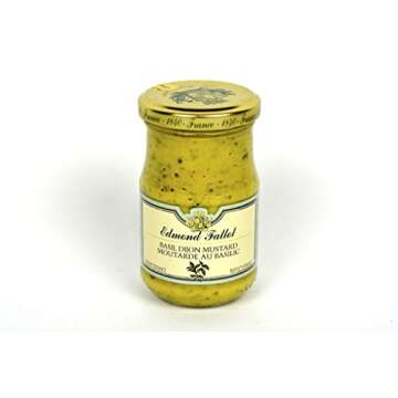 Edmond Fallot Dijon Mustard with Basil 7.2Oz Case