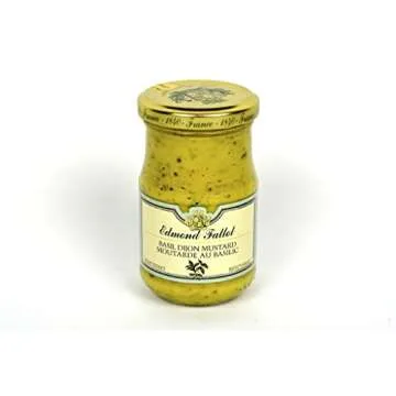 Edmond Fallot Dijon Mustard with Basil 7.2Oz Case