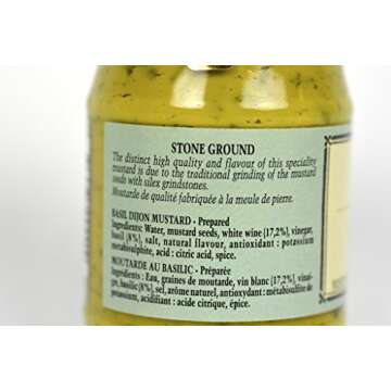 Edmond Fallot Dijon Mustard with Basil 7.2Oz Case