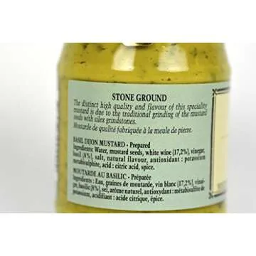 Edmond Fallot Dijon Mustard with Basil 7.2Oz Case