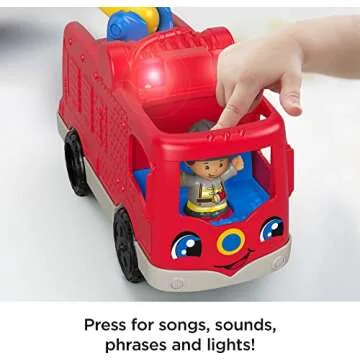 Musical Fire Truck Toy for Toddlers - Fisher-Price Little People