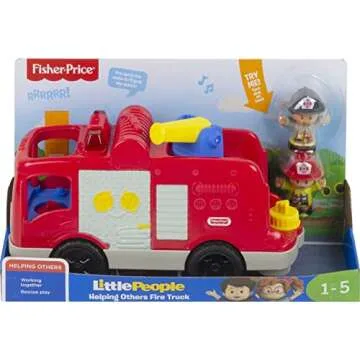 Musical Fire Truck Toy for Toddlers - Fisher-Price Little People