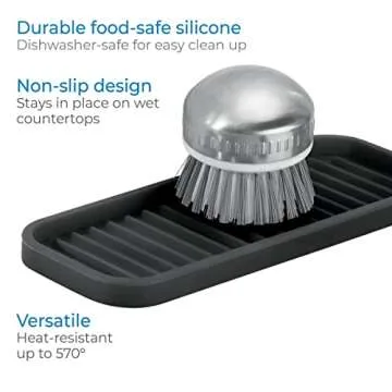 iDesign Lineo Silicone Kitchen Sink Tray - Versatile Organizer