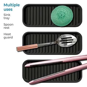 iDesign Lineo Silicone Kitchen Sink Tray - Versatile Organizer