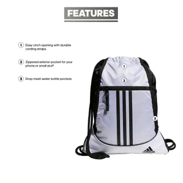 Lightweight adidas Alliance Sackpack 12L Gym Bag