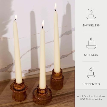 Bask Taper Candles: Elegant, Dripless & Unscented