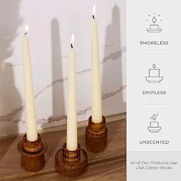 Bask Taper Candles: Elegant, Dripless & Unscented