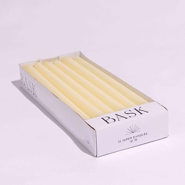 Bask Taper Candles: Elegant, Dripless & Unscented