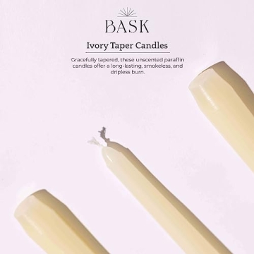 Bask Taper Candles: Elegant, Dripless & Unscented