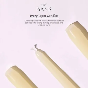 Bask Taper Candles: Elegant, Dripless & Unscented