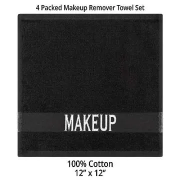 Luxurious 100% Cotton Makeup Remover Towels 4 Pack