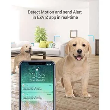 EZVIZ Indoor WiFi Security Camera, 2K+, Pan/Tilt, 340° Horizontal Rotation, Baby/Pet Monitor, IR Night Vision, Two-Way Talk, Motion Detection, Remote Control, Compatible with Alexa, C6N 4MP