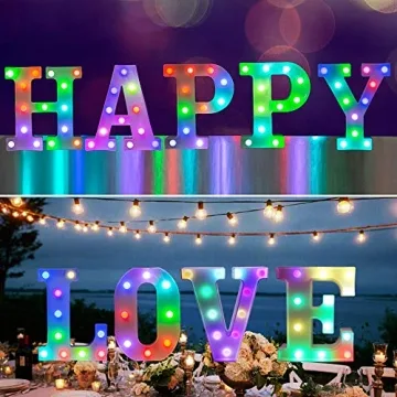 Colorful LED Marquee Letters with Remote Control