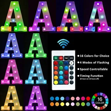 Colorful LED Marquee Letters with Remote Control