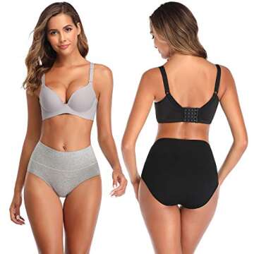 UMMISS Postpartum Essentials Women's Underwear, Soft Cotton Briefs for Comfort and Support, 5 Pack