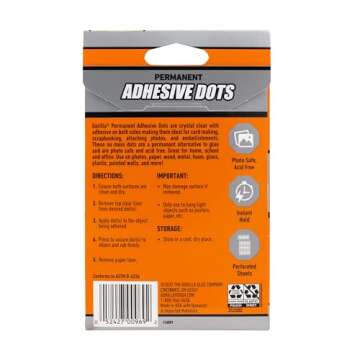 Gorilla Permanent Adhesive Dots, Double-Sided, 150 Pieces, 0.5" Diameter, Clear, (Pack of 1)