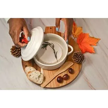 Elegant Brie Baker Set with Bamboo Spreader