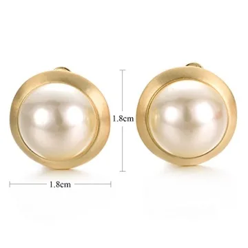 Yoursfs Elegant Clip-on Ivory Pearl Earrings for Women