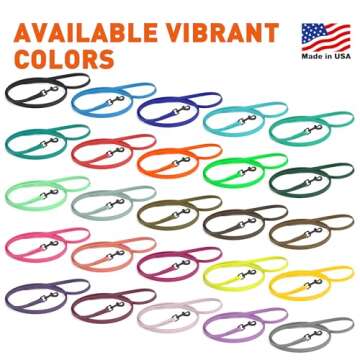 Dogline Biothane Waterproof Dog Leash Strong Coated Nylon Webbing with Black Hardware Odor-Proof Easy to Clean High Performance for Small or Large Dogs Made in USA 4 or 6 ft Lead, Coyote Brown