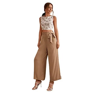 Stylish Floerns Boho Sleeveless Crop Tank Top for Women