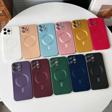 Ankofave Magnetic Case for iPhone 14 Pro Max Red Wine