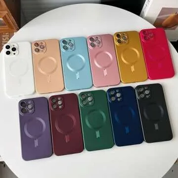 Ankofave Magnetic Case for iPhone 14 Pro Max Red Wine