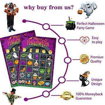 Joy Bang Halloween Bingo Games for Kids Fun Activities