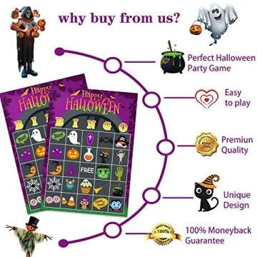 Joy Bang Halloween Bingo Games for Kids Fun Activities