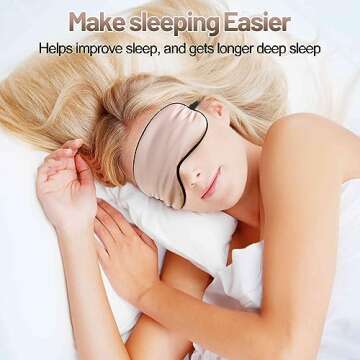 Comfortable Silk Eye Sleep Mask for Peaceful Sleep