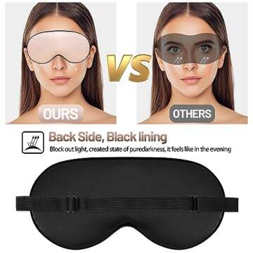 Comfortable Silk Eye Sleep Mask for Peaceful Sleep