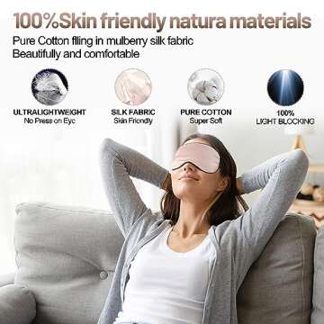 Comfortable Silk Eye Sleep Mask for Peaceful Sleep