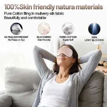 Comfortable Silk Eye Sleep Mask for Peaceful Sleep