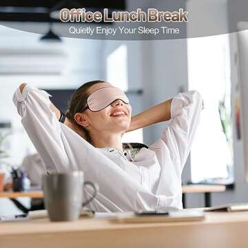 Comfortable Silk Eye Sleep Mask for Peaceful Sleep