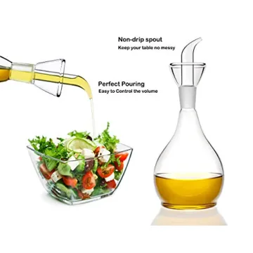 HAIZEEN Elegant Olive Oil Dispenser - No Drip, Easy Fill