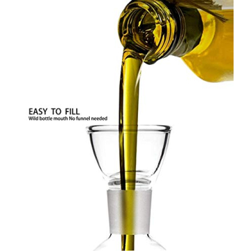 HAIZEEN Elegant Olive Oil Dispenser - No Drip, Easy Fill