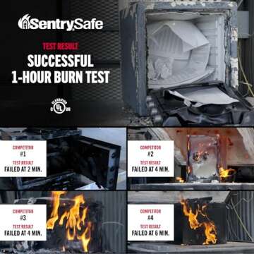 SentrySafe Fireproof Waterproof Home Safe with Dial Lock, 1.23 Cubic Feet