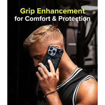 Ringke Fusion-X Compatible with iPhone 13 Pro Max Case, Camouflage Design Hard Back Heavy Duty Shockproof Advanced Protective TPU Bumper Phone Cover - Camo Black