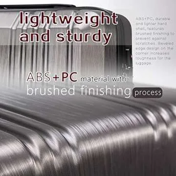 Coolife Hardshell Spinner Carry-On Luggage Set