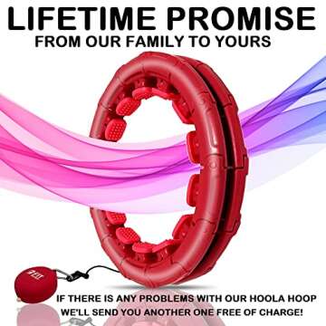 Infinity Weighted Hula Fit Hoop for Adult Weight Loss, 2 in 1 Smart Fitness Exercise Hoop for Women ...